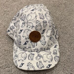 H&M Kids' Animal Print Cap in Gray and Navy
